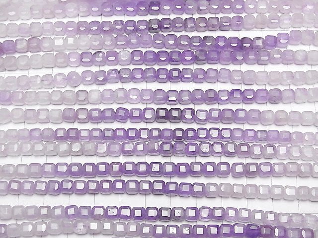Hochwertig! Amethyst AA++ Würfelform 5x5x5mm 1Strang Perlen (ca. 15 Zoll/37 cm)