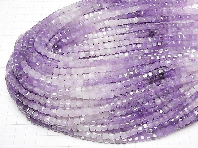 Hochwertig! Amethyst AA++ Würfelform 5x5x5mm 1Strang Perlen (ca. 15 Zoll/37 cm)