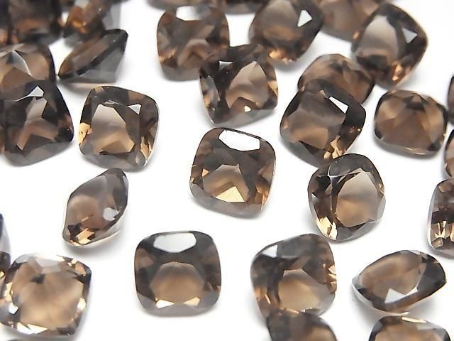 高品質煙水晶 AAA 級裸石方形刻面 8x8mm 5顆