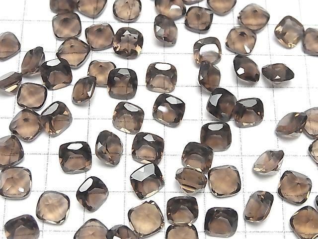 高品質煙水晶 AAA 級裸石方形刻面 8x8mm 5顆
