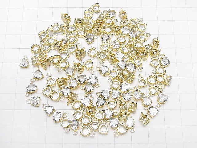 Hochwertiger Aquamarin AAA Zargenfassung kastanienbraun facettiert 6x6mm 18KGP 2Stk