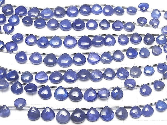 Hochwertiger Tansanit AAA Kastanie (Glatt) halb oder 1Strang Perlen (ca. 7 Zoll/18 cm)
