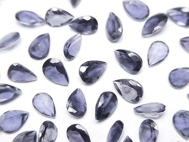 高品質堇青石 AAA 級 - 梨形刻面裸石 6x4mm 5顆