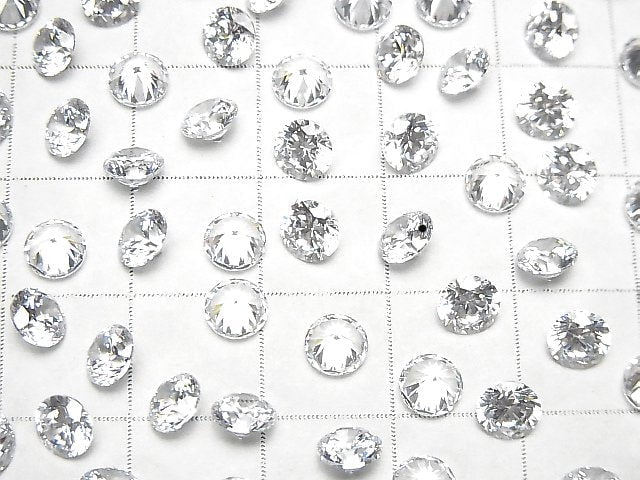 Cubic Zirconia AAA Lose Stein Rund Facettiert 5x5mm 20Stück