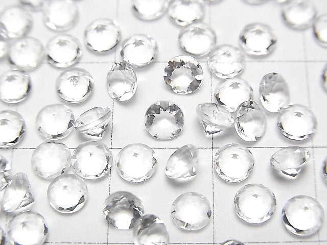 高品質的玻璃蛋白石 AAA 裸石 圓刻面 4x4mm 4顆