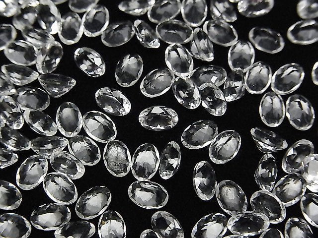 Hochwertiger Hyalit-Opal AAA lose Stein oval facettiert 6x4mm 2Stk