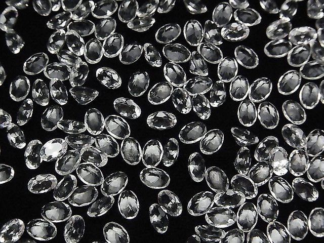 Hochwertiger Hyalit-Opal AAA lose Stein oval facettiert 6x4mm 2Stk