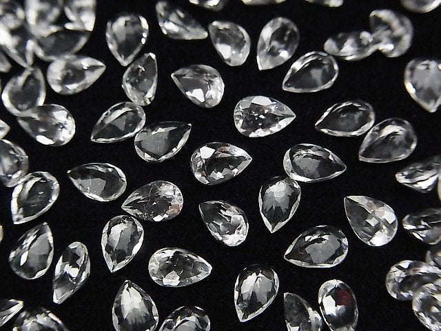 Hochwertiger Hyalit-Opal AAA lose Stein tropfenförmig facettiert 6x4mm 3Stk