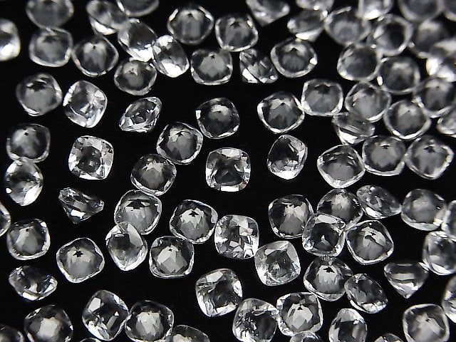 Hochwertiger Hyalit-Opal AAA lose Stein quadratisch facettiert 4x4mm 3Stk