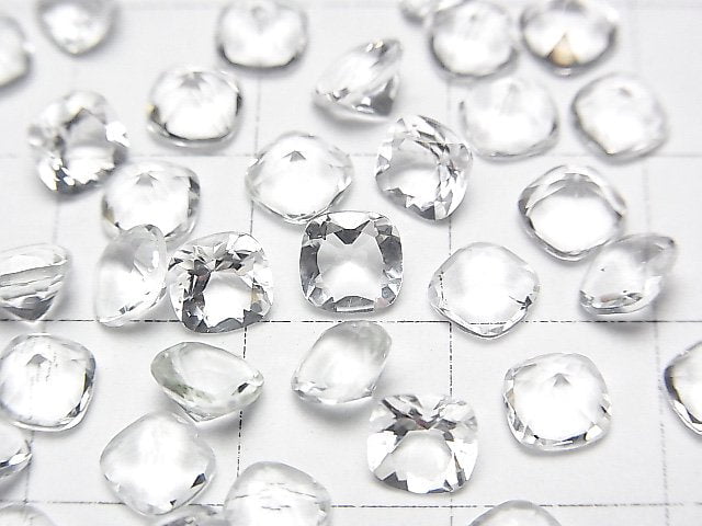 高品質玻璃體蛋白石 AAA 級 散裝寶石 方形刻面 5x5mm 2顆