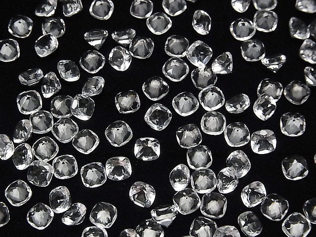 Hochwertiger Hyalit-Opal AAA lose Stein quadratisch facettiert 5x5mm 2Stk