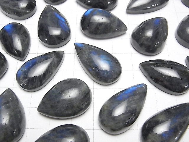 Blauer Labradorit AA++ Birnenform Cabochon 20-32mm 1Stk