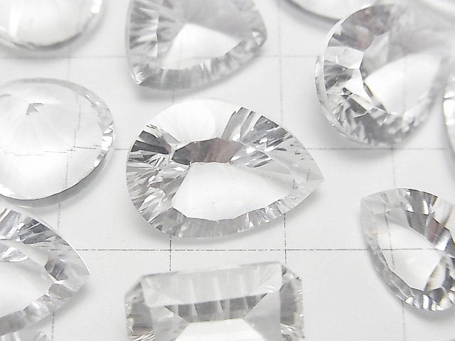 高品質水晶 AAA 散石 凹面切割 混合形狀 5顆
