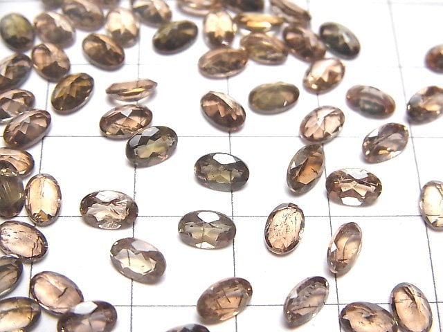 Hochwertiger Andalusit AAA lose Stein oval facettiert 6x4mm 5 Stück