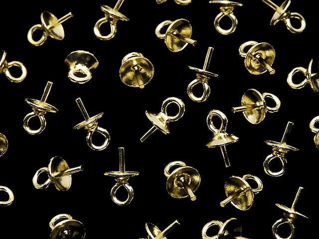 Silver 925 Screw Eye Pins, 18KGP, 5pcs