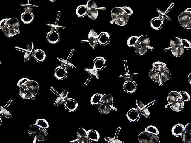 Silver925 Screw Eye Pin Rhodium Plated 5pcs