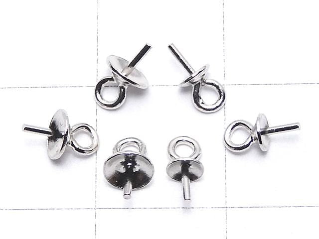 Silver925 Screw Eye Pin Rhodium Plated 5pcs
