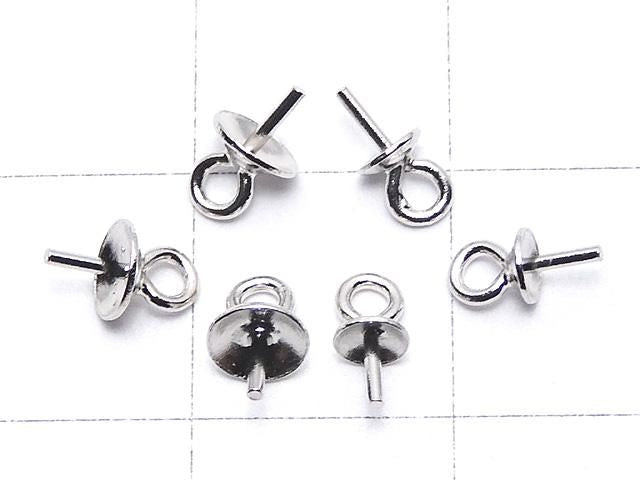 Tige à œillette en Argent 925 plaqué rhodium (5 pièces)