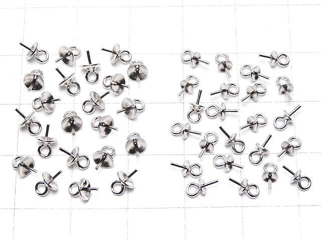Tige à œillette en Argent 925 plaqué rhodium (5 pièces)