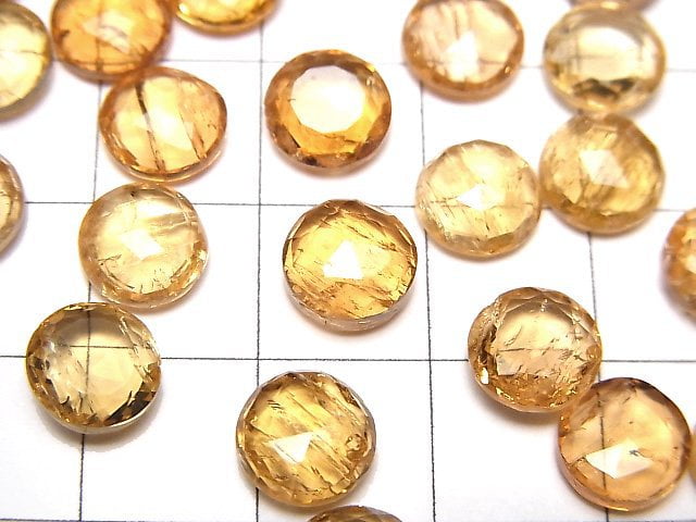 高品質帝王托帕石 AAA 圓形玫瑰式切割 8x8mm 2顆
