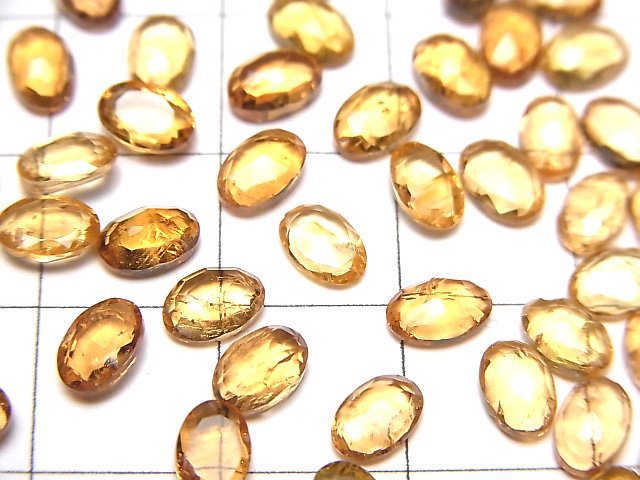 高品質帝王托帕石 AAA- 橢圓玫瑰切割 6x4mm 4顆