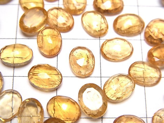高品質帝王托帕石 AAA 橢圓玫瑰式切割 8x6毫米 2顆