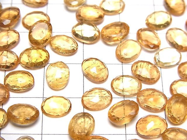 Hochwertiger Imperial Topas AAA- Oval Rosenschliff 8x6mm 2 Stück