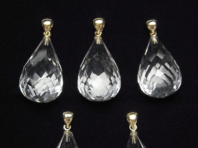 Hochwertiger Kristall AAA facettierter Tropfenanhänger 25x15x15mm 14KGP 1 Stück