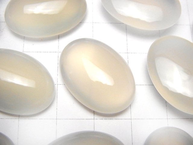 白玉髓 AAA 橢圓蛋面 25x18毫米 1顆