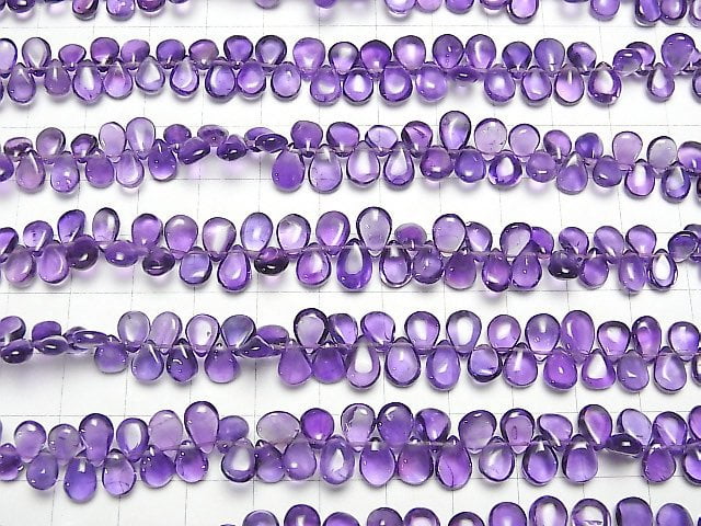 Hochwertiger Amethyst AAA- Birnenform (glatt) 1 Strang Perlen (ca. 7 Zoll/18 cm)