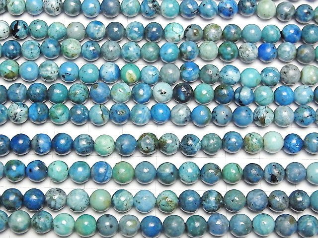 Blue Opal AA+ Round 6mm half or 1strand beads (aprx.15inch/36cm)