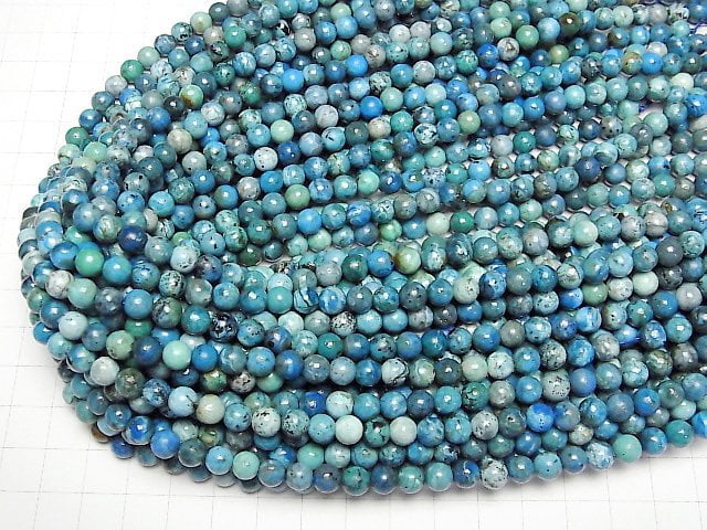 Blue Opal AA+ Round 6mm half or 1strand beads (aprx.15inch/36cm)