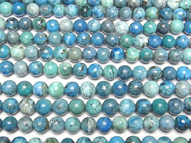 Blauer Opal AA+ Rund 8mm halb oder 1strang Perlen (ca. 15inch/36cm)
