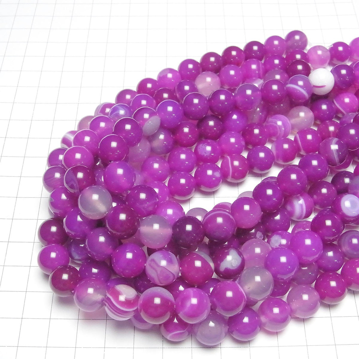 Pink Stripe Agate Round 12mm 1strand beads (aprx.15inch / 36cm)