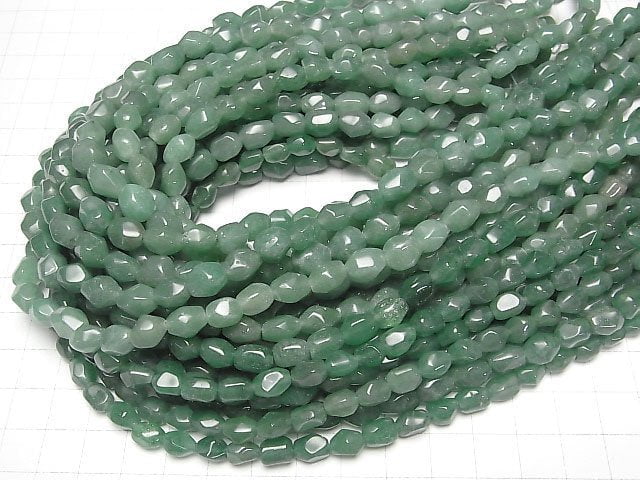 Grüner Aventurin Facettierte Nugget 1 Strang Perlen (ca. 15 Zoll/37 cm)