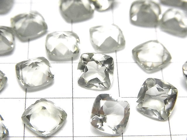 高品質綠紫水晶 AAA 裸石方形刻面 8x8mm 4顆