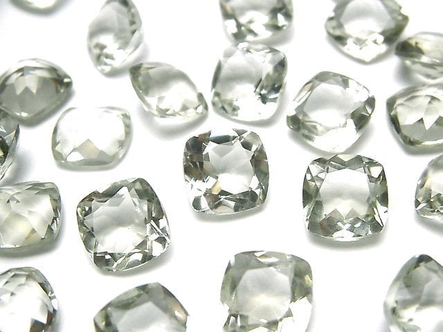 高品質綠紫水晶 AAA 裸石 方形刻面 10x10mm 2顆