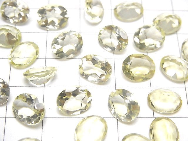 Hochwertiger Zitronenquarz AAA Lose Stein Oval Facettiert 10x8mm 3 Stück