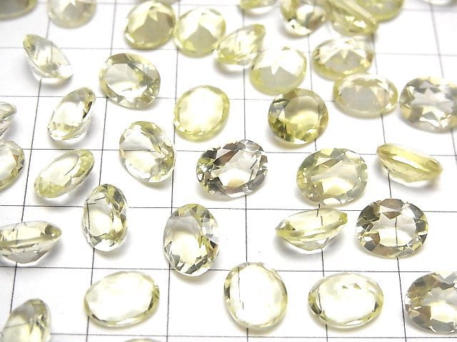 Hochwertiger Zitronenquarz AAA Lose Stein Oval Facettiert 10x8mm 3 Stück