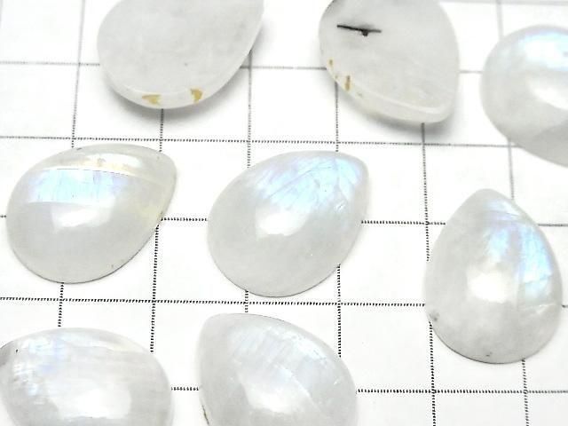 彩虹月光石 AA++ 梨形素面切割 20x15mm 2顆