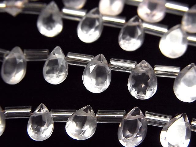 Perles de Quartz Rose de Haute Qualité AAA, facettées, forme poire 7x5mm, 1 fil (18 pièces)