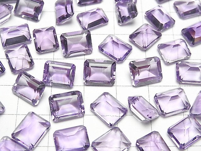 Hochwertiger Amethyst AAA Lose Stein Rechteck Facettiert 10x8mm 2 Stück
