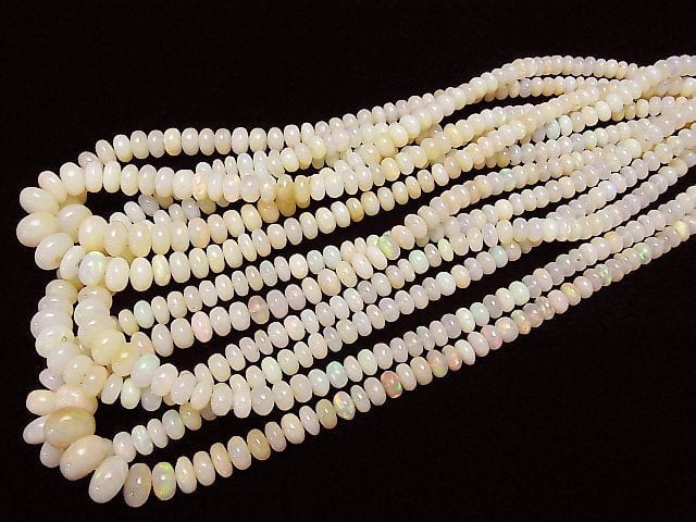 Äthiopischer Opal AA++ Rondelle 1 Strang Perlen (ca. 17 Zoll/41 cm)