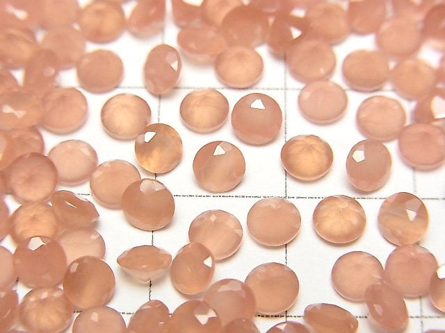 秘魯紅紋石 AAA 裸石 圓刻面 4x4mm 5顆