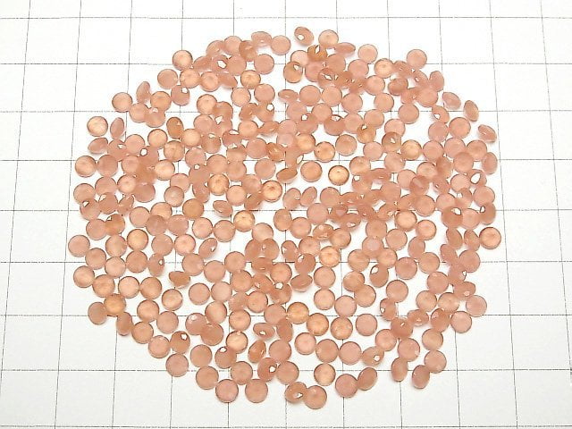 Peruanischer Rhodochrosit AAA Lose Stein Rund Facettiert 4x4mm 5Stück