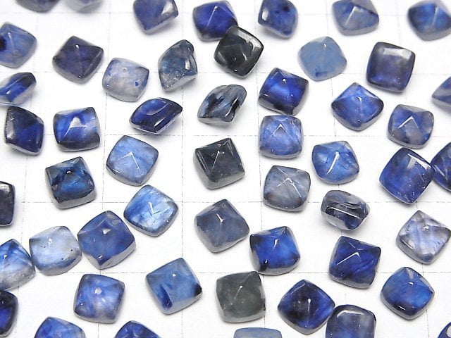 Hochwertiger Saphir AAA- Sugarloaf-Schliff 6x6mm 2 Stück