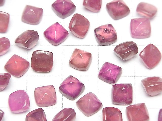 高品質紅寶石 AAA 糖塔切割 6x6公釐 2顆