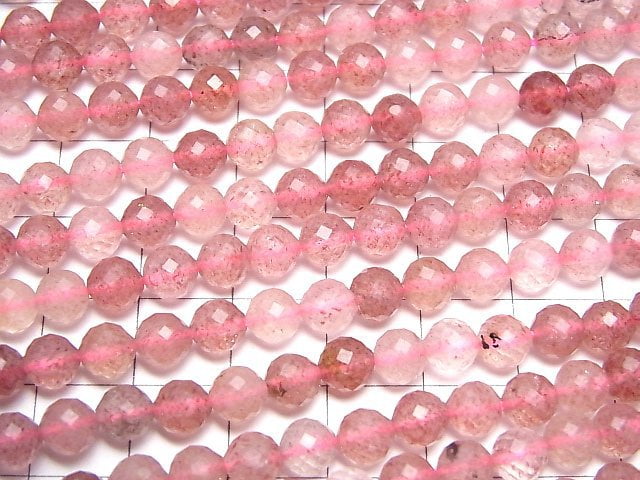 Hochwertig! Rosa Epidot facettiert rund 6mm 1Strang Perlen (ca. 15 Zoll/37 cm)