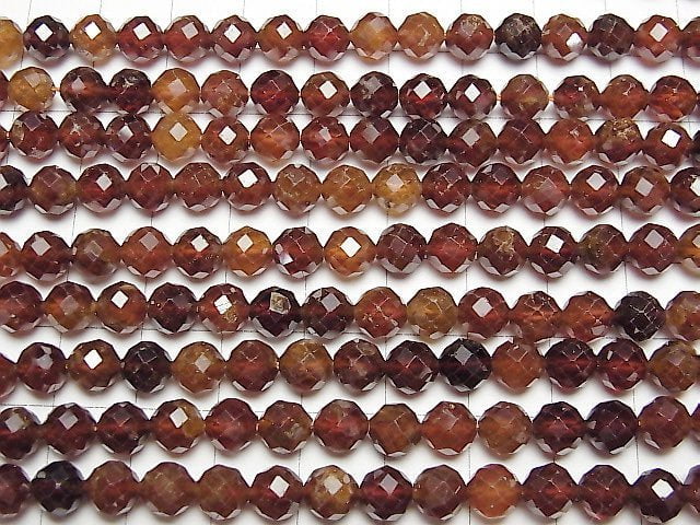 Hochwertiger! Hessonit Granat AA++ 64-facettiert Rund 6mm 1Strang Perlen (ca. 15 Zoll/37 cm)