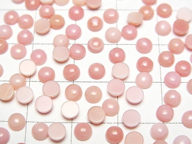 Königin Conch Muschel AAA Rund Cabochon 4x4mm 4 Stück